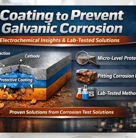 Coating to prevent galvanic corrosion showing electrochemical protection between dissimilar metals with lab-tested corrosion control methods